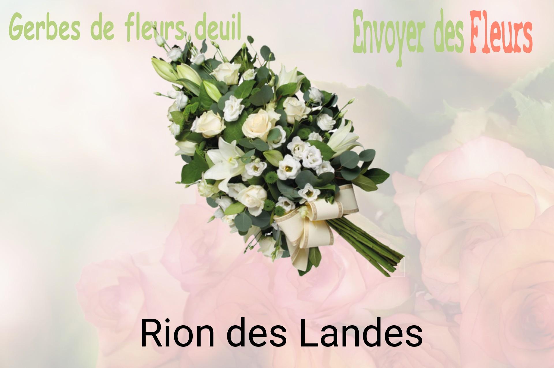 Gerbe de fleurs de deuil livrée à Rion-des-Landes